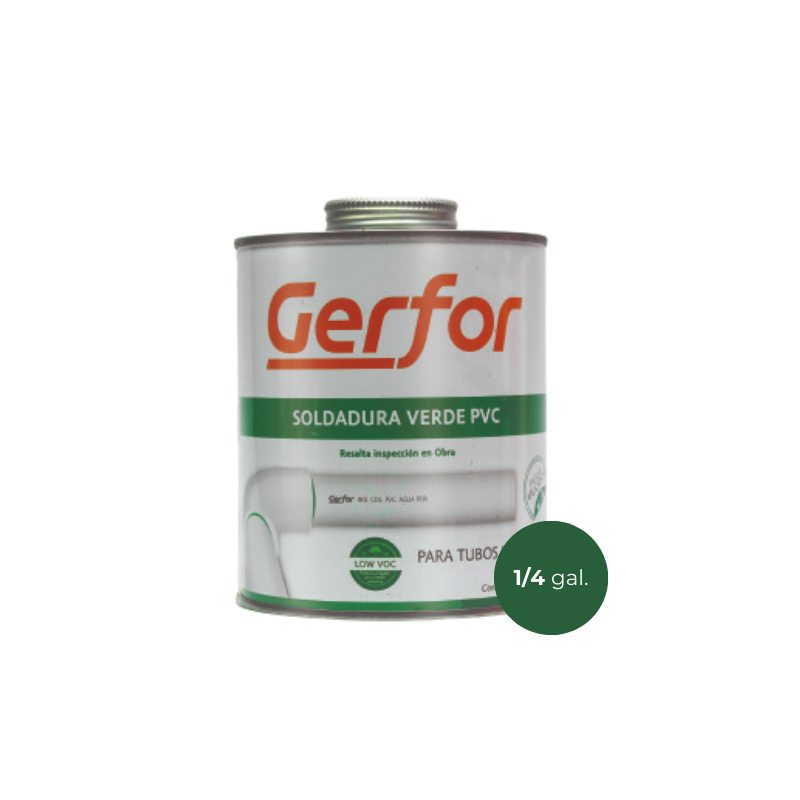 SOLDADURA PVC GERFOR - COLOR VERDE 1/4 X UND