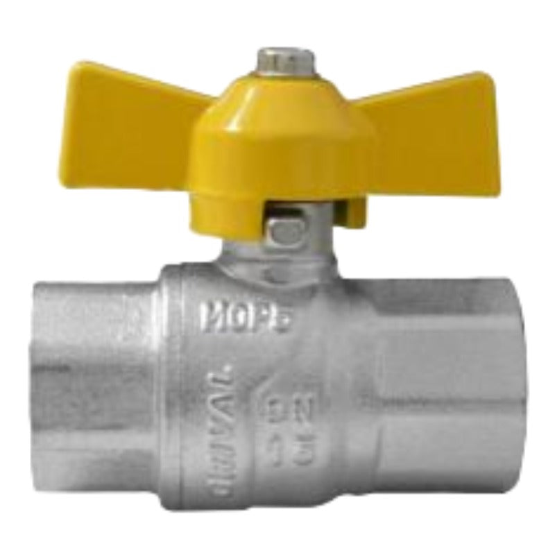 GRIVAL VALVULA BOLA TROCABLE GAS 1/2" PAQUQTE X 6 UNIDAD