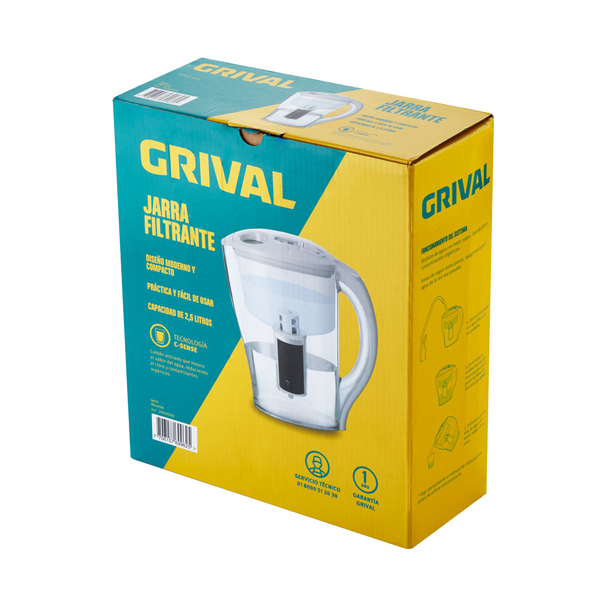 GRIVAL GARRA FILTRANTE DE AGUA CON CONTADOR X UND