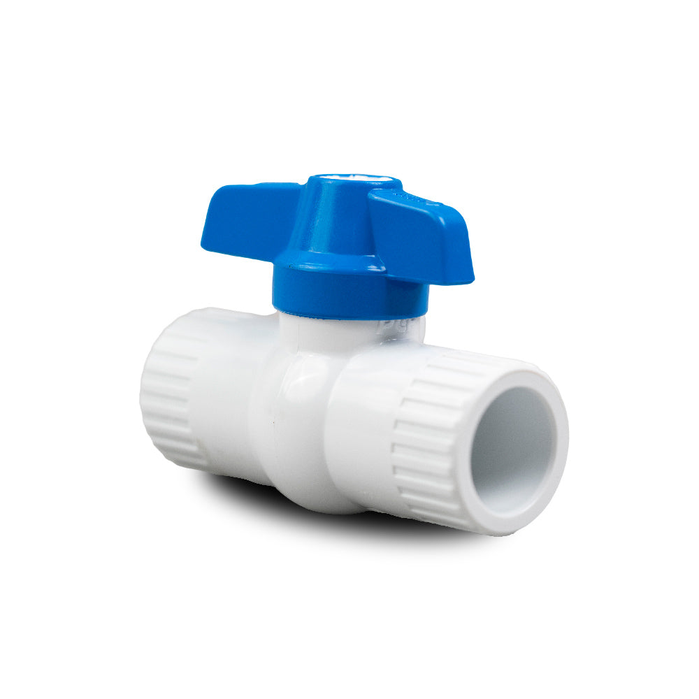 PCP VÁLVULA DE BOLA EN PVC ½” LISA AZUL X UND