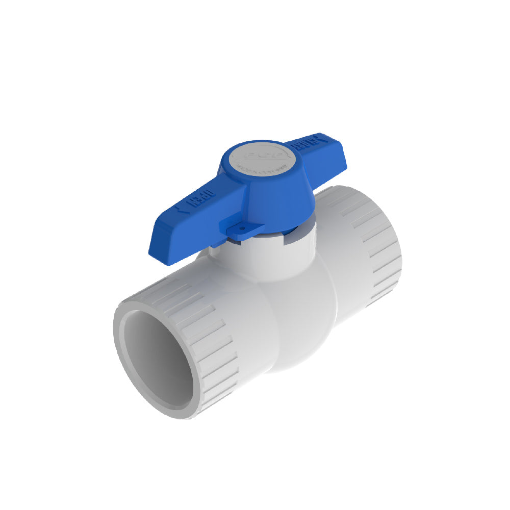 PCP VÁLVULA DE BOLA EN PVC 1" LISA AZUL X UND