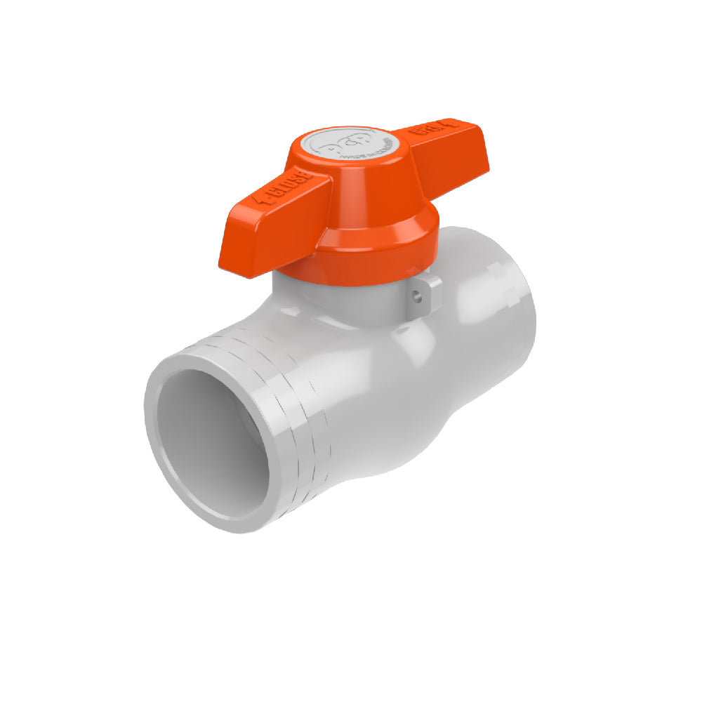 PCP VÁLVULA DE BOLA EN PVC 1" LISA NARANJA X UND