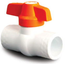 PCP VÁLVULA DE BOLA EN PVC 2” LISA NARANJA X UND