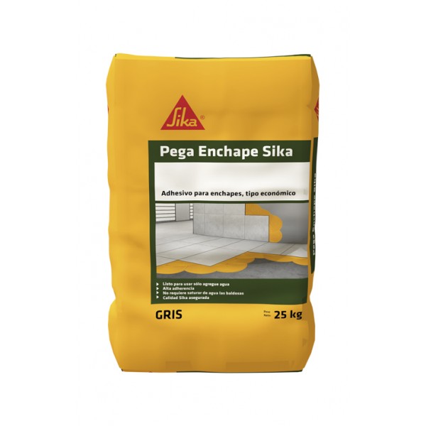 PEGA ENCHAPE SIKA GRIS 25KG UND