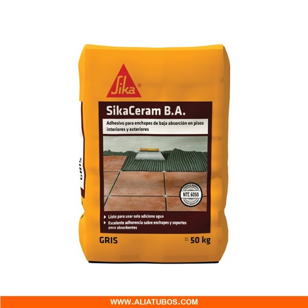 SIKACERAM 230 - B.A. Int y exteriores GRIS 50KG UND