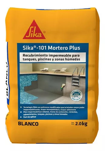 SIKA 101 MORTERO PLUS BLANCO 2KG 10 UND