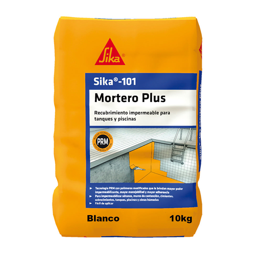 SIKA 101 MORTERO PLUS BLANCO 10KG 3 UND