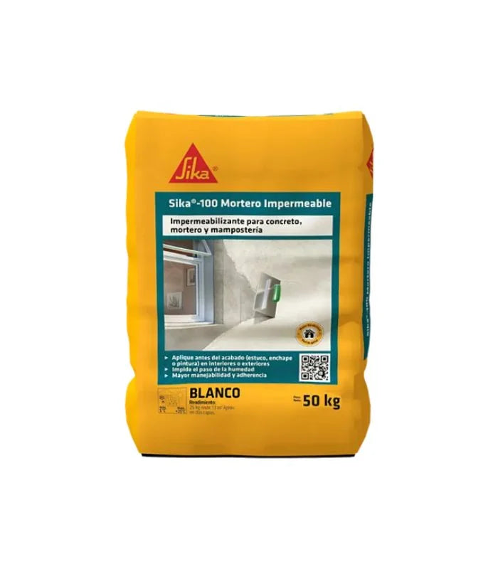 SIKA 100 MORTERO IMPERMEABLE GRIS 50KG UND