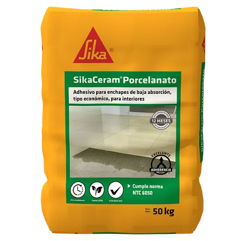 SIKACERAM - Porcelanato interiores BLANCO 25KG UND