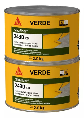 SIKAFLOOR 2430 -C O VERDE 4KG UND