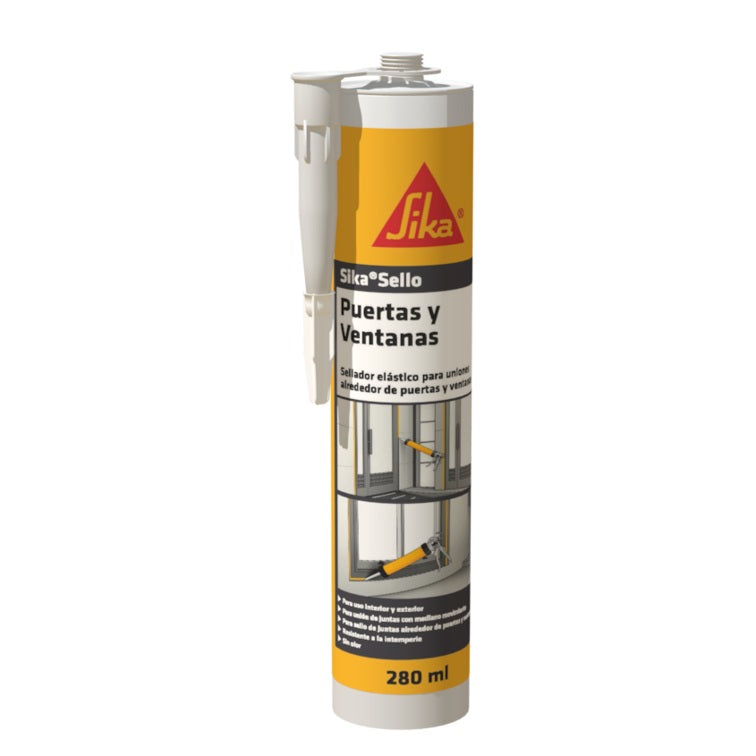SIKA SELLO PUERTAS y VENTANAS BLANCO P x 6 280CC 6 UND