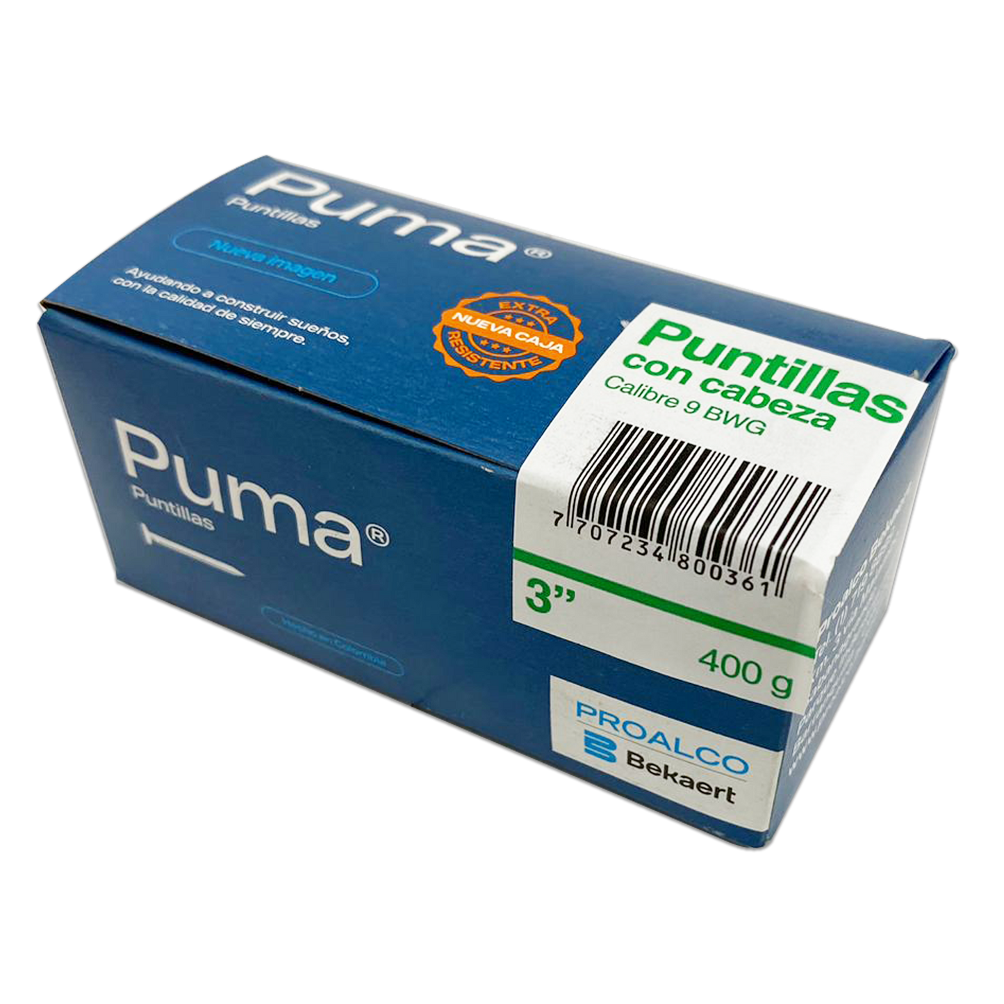 PUNTILLA PUMA® CON CABEZA 3"X 20KG. CAJETILLA 400GR