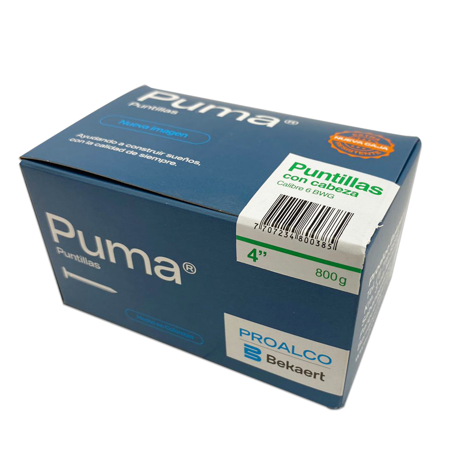 PUNTILLA PUMA® CON CABEZA 4"X 20KG. CAJETILLA 800GR
