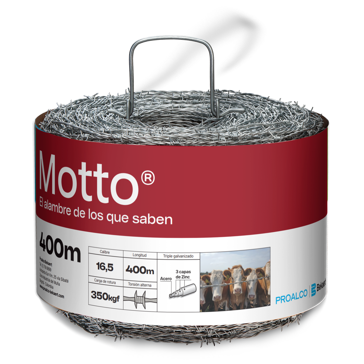 ALAMBRE PUAS MOTTO® CAL 16.5 X 400MT