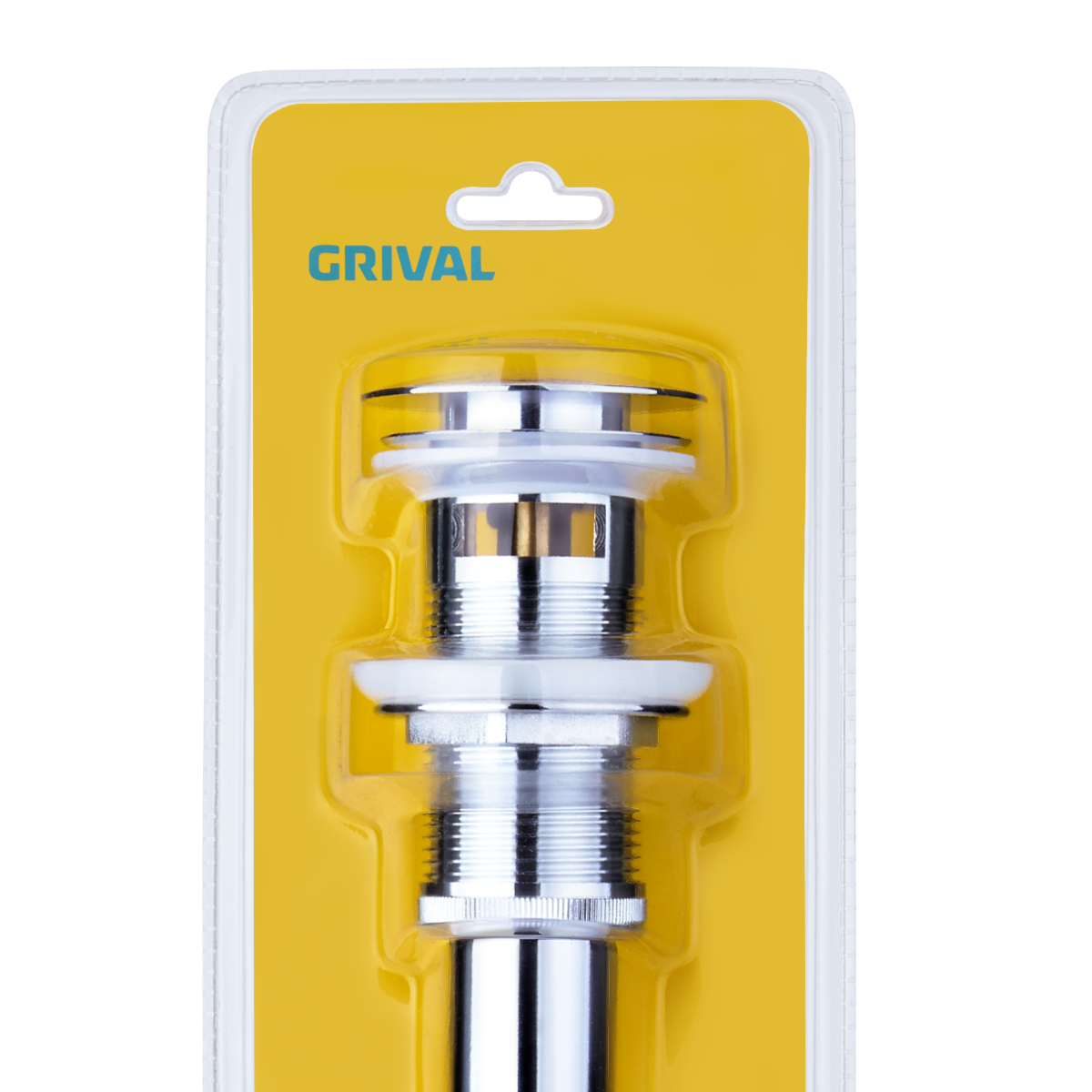 CORONA DESAGÜE PUSH METÁLICO CON REBOSE CROMADO X UND