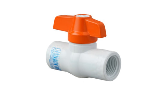 PCP VÁLVULA DE BOLA EN PVC 1" ROSCA NARANJA X UND