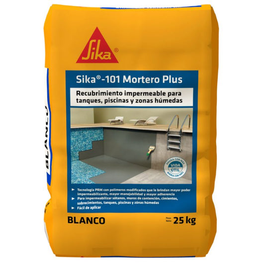 SIKA 101 MORTERO PLUS BLANCO  25KG  UND