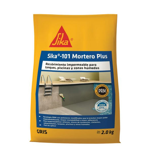 SIKA 101 MORTERO PLUS GRIS  2KG  10 UND