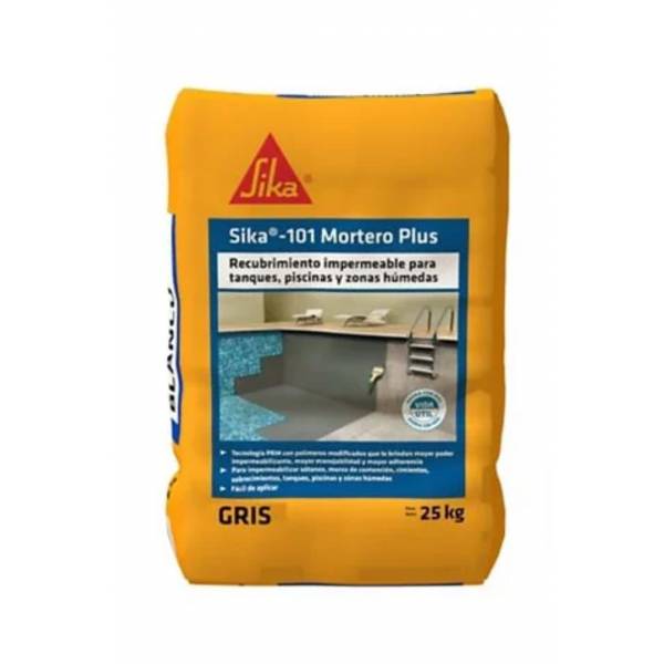 SIKA 101 MORTERO PLUS GRIS  25KG  UND