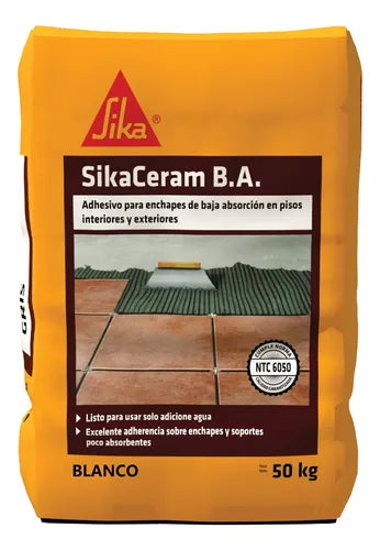 SIKACERAM 230 - B.A. Int y exteriores BLANCO  50KG  UND