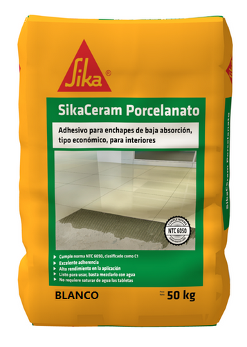 SIKACERAM - Porcelanato interiores BLANCO  50KG  UND