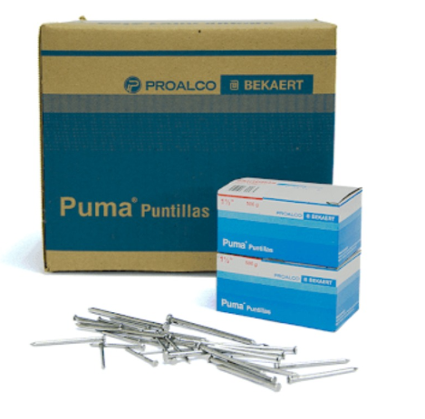 PUNTILLA PUMA® CON CABEZA  1 1/2"x 25 KG. 500 GR CAJA X50