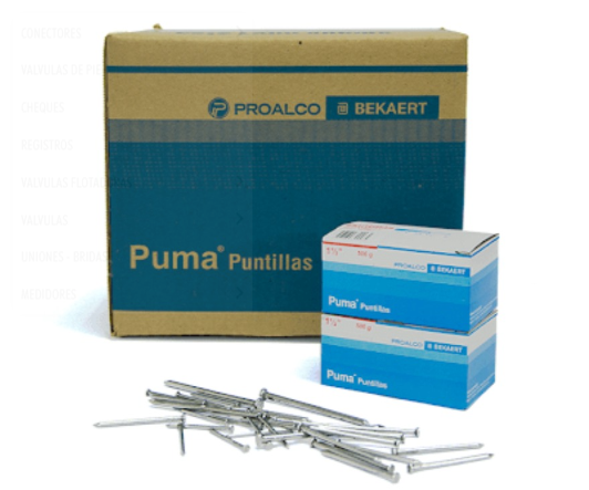 PUNTILLA PUMA® CON CABEZA 2 1/2"X 25KG. CAJETILLA 500GR
