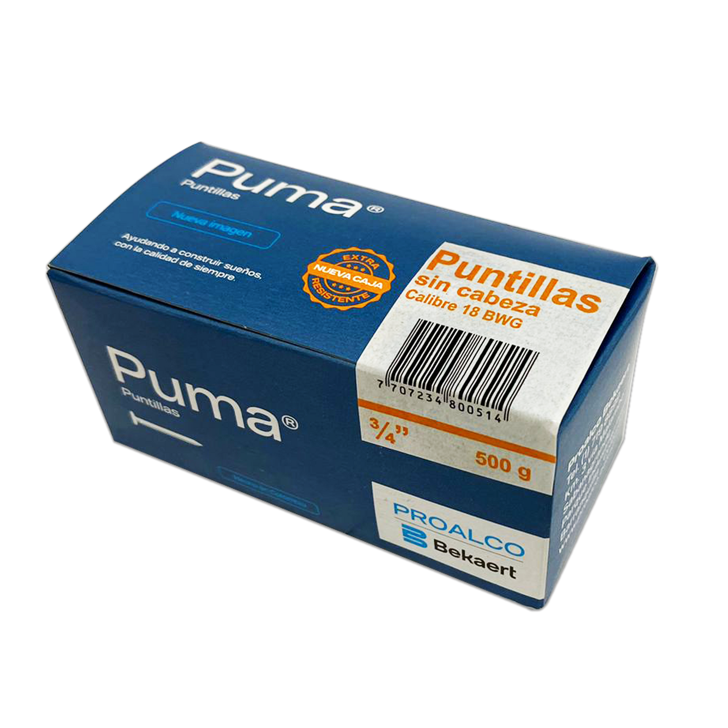 PUNTILLA PUMA® SIN CABEZA 3/4"x 25 KG. 500 GR CAJA X50