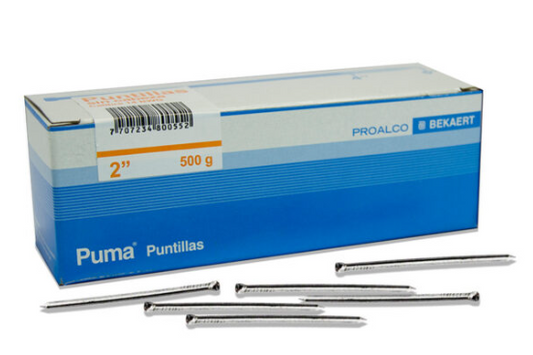 PUNTILLA PUMA® SIN CABEZA 1 1/2"x 25 KG. 500 GR CAJA X50