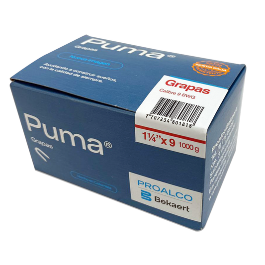 GRAPA PUMA® 11/4"x9x 25KG. CAJETILLA 1000 GR