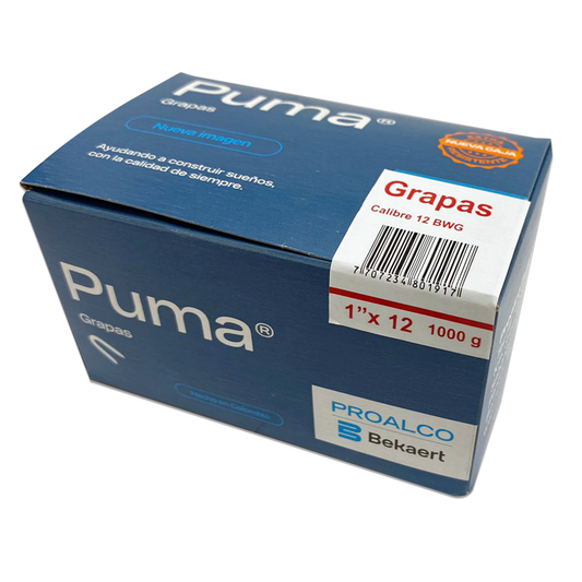 GRAPA PUMA® 1"x12x25KG. CAJETILLA 1.000 GR