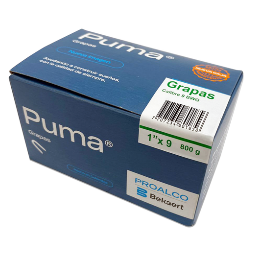 GRAPA PUMA® 1"x9x20KG. CAJETILLA  800 GR