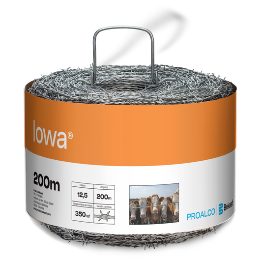 ALAMBRE PUAS IOWA® CAL. 12.5 ROLLO 200MT