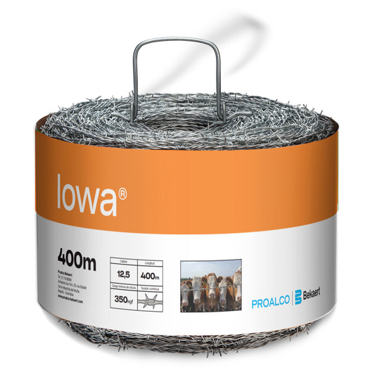 ALAMBRE PUAS IOWA® CAL. 12.5 ROLLO 400MT