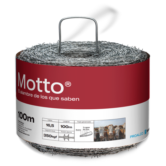 ALAMBRE PUAS MOTTO® CAL 16.5 X 100MT