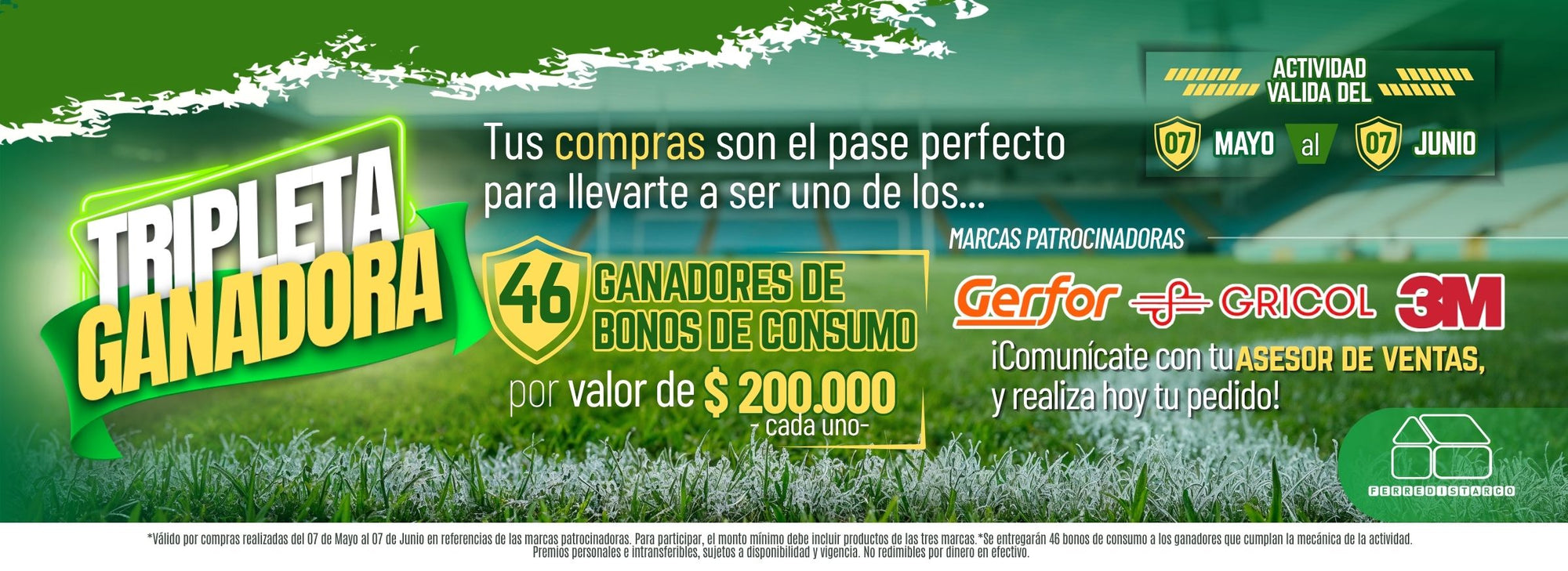 Tripleta MAY Gerfor,Gricol y 3M